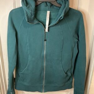 Lululemon scuba full zip Heathered desert teal size 12